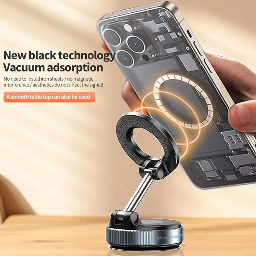 Support de Téléphone de Voiture Extensible à Aimants Puissants, Rotation à 360°